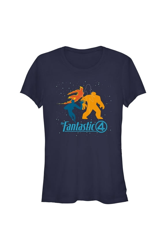 Juniors The Fantastic Four: First Steps Heroes Silhouettes T Shirt