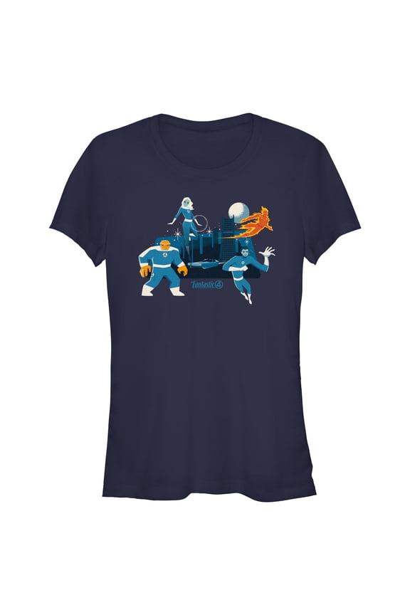 Juniors The Fantastic Four: First Steps Heroes in the City T Shirt