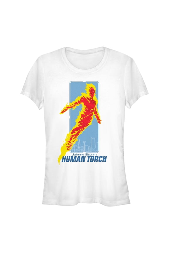 Juniors The Fantastic Four: First Steps Human Torch Johnny T Shirt