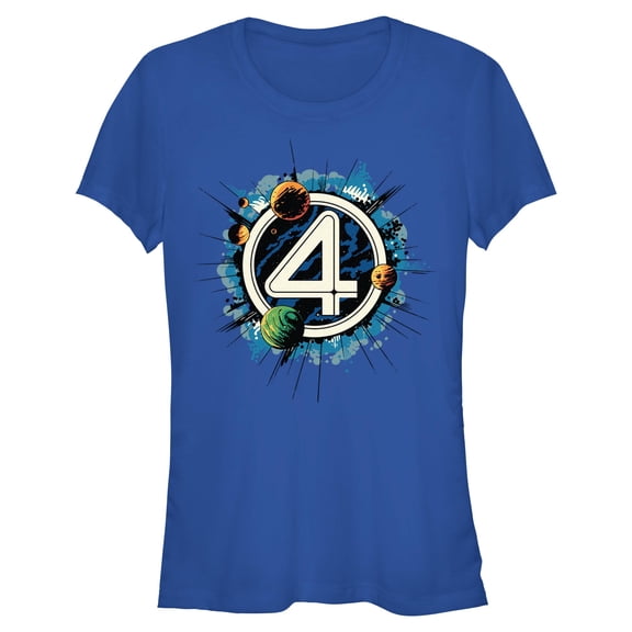 Juniors The Fantastic Four: First Steps Planets Logo T Shirt