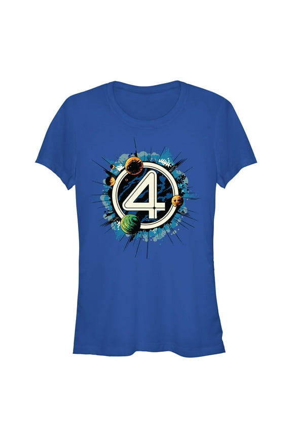Juniors The Fantastic Four: First Steps Planets Logo T Shirt