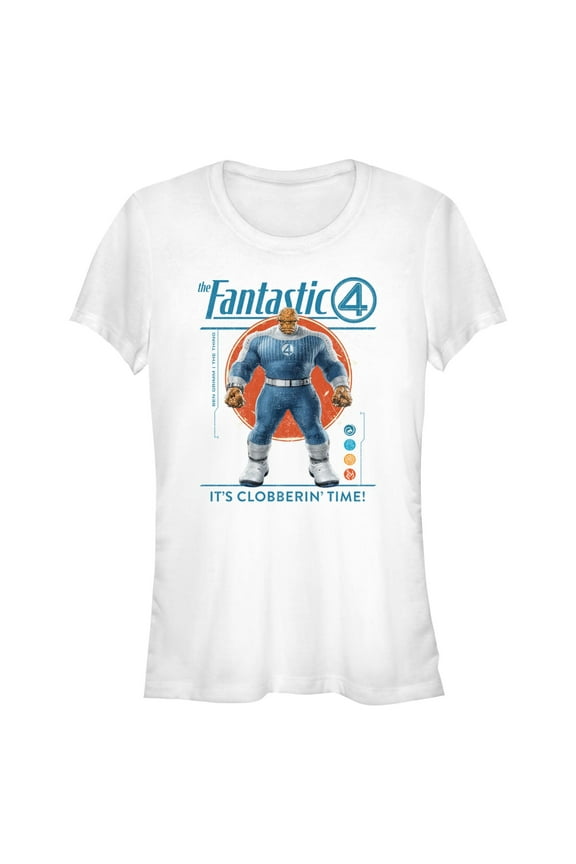 Juniors The Fantastic Four: First Steps The Thing Clobbering Time T Shirt
