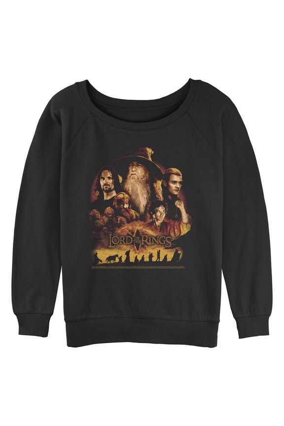 Juniors The Lord of the Rings Fellowship of the Ring Character Poster Sweatshirt
