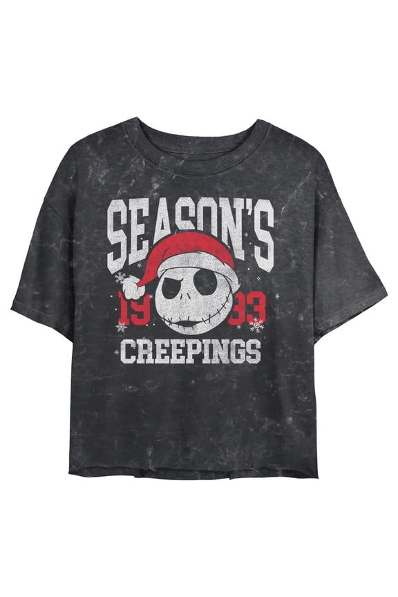 Juniors The Nightmare Before Christmas Jack Skellington Season Creepings T Shirt