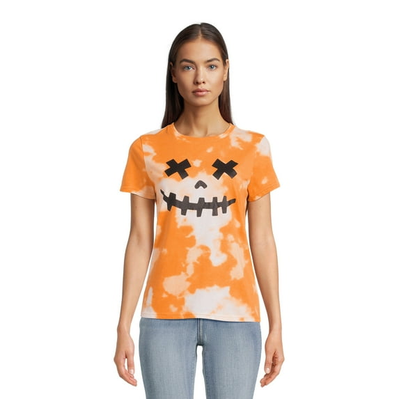 Juniors’ Tie-Dye Graphic Tee with Short Sleeves, Sizes XS-XXXL