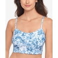 thumbnail image 1 of Juniors' Tie-Dyed Ribbed Midkini Top, Available in D/DD Midnight Blue XL, 1 of 1