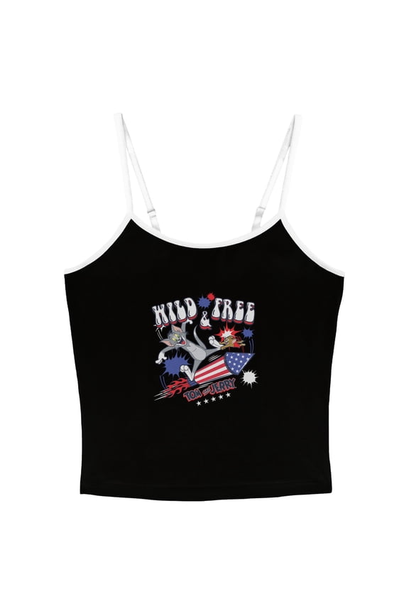 Juniors Tom and Jerry Wild and Free Duo Tank Top