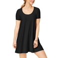 thumbnail image 1 of Juniors' Trapeze T-Shirt Dress Black Beauty XS, 1 of 1
