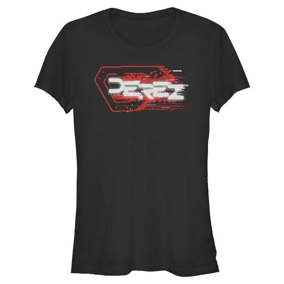 Juniors Tron: Ares Derez Bright Glitching Logo T Shirt