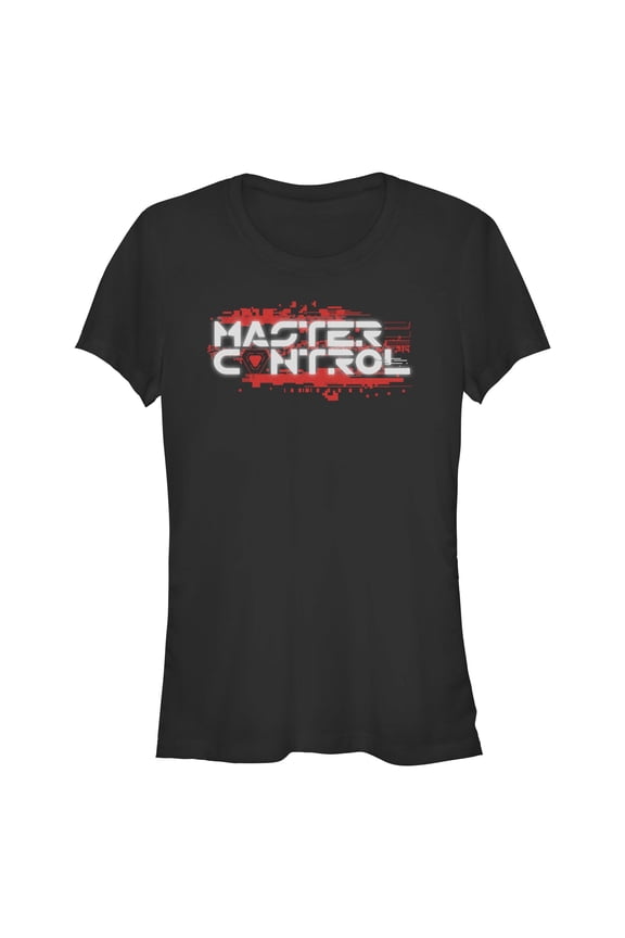 Juniors Tron: Ares Master Control Bright Glitching Logo T Shirt