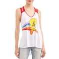thumbnail image 1 of Juniors' Tweety Looney Tunes Licensed Double Strap High Low Graphic Tank Top, 1 of 1