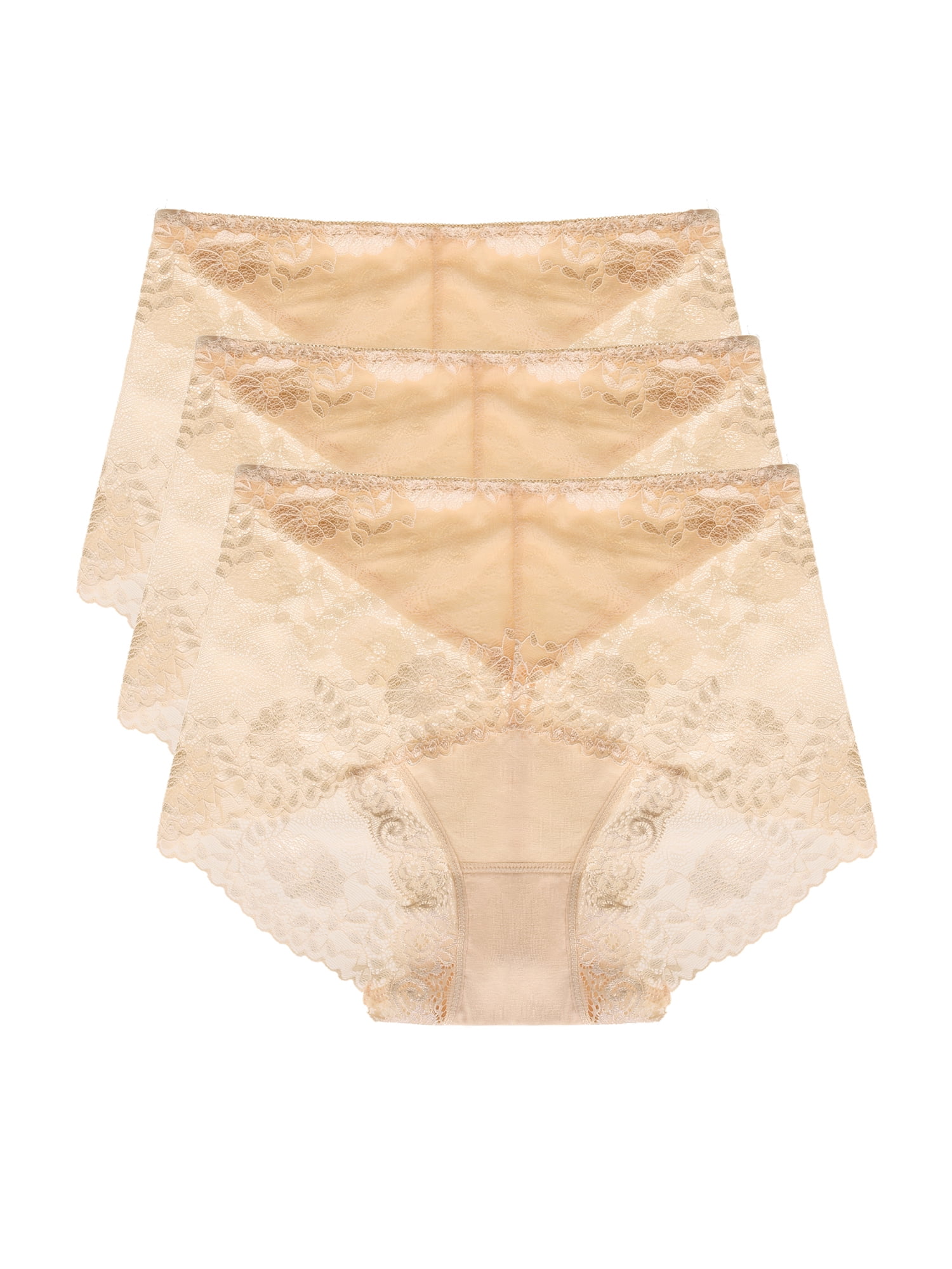 Juniors Underwear Floral Lace MidWaist Panty Briefs 3Pack