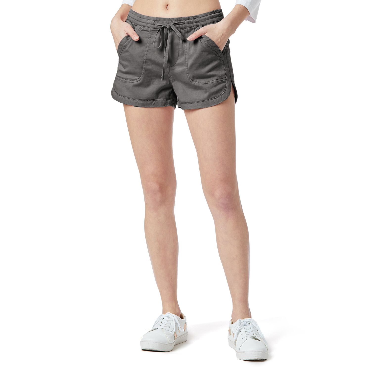 24時間限定タイムセール Juniors' Unionbay Maribeth Sateen Shorts Color: Galaxy Gray 服＆ファッション小物