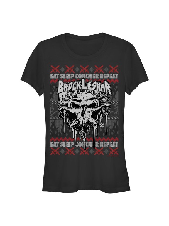 Juniors WWE Brock Lesnar Ugly Christmas Sweater T Shirt