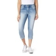 thumbnail image 1 of Juniors' WallFlower Insta Soft Ultra Mid-Rise Cropped Jeans Color: Vienna Size: 9, 1 of 4