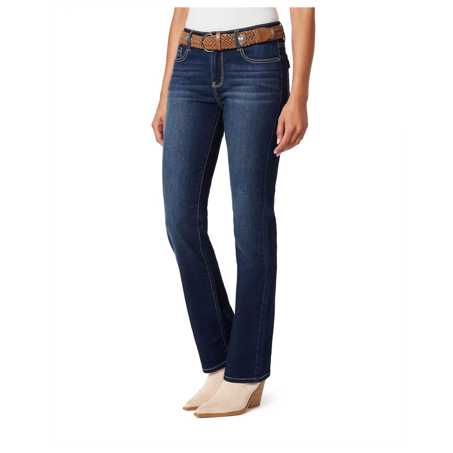 WallFlower Women's Legendary Denim Shorts - Belted, 2.5" Inseam, Stretch Fit