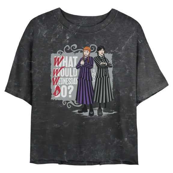 Juniors Wednesday Agnes What Would You Do Phrase T Shirt