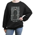 thumbnail image 1 of Juniors Wednesday Cartoon Name Stack Sweatshirt, 1 of 3