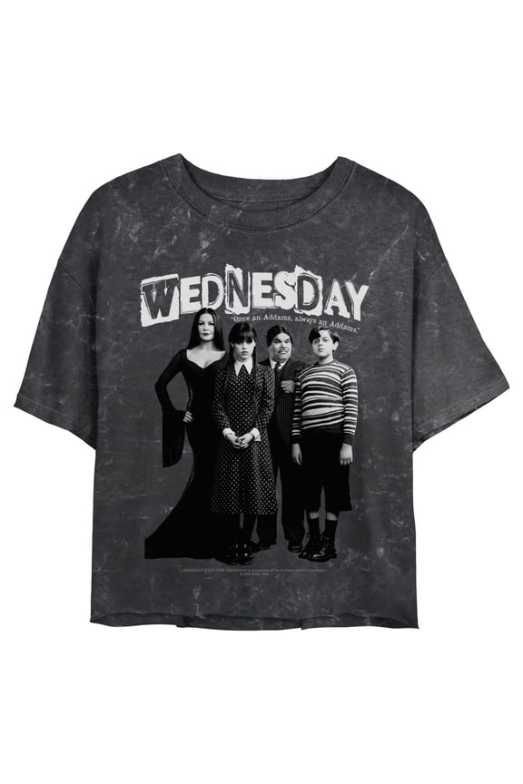 Juniors Wednesday Family Portrait T Shirt