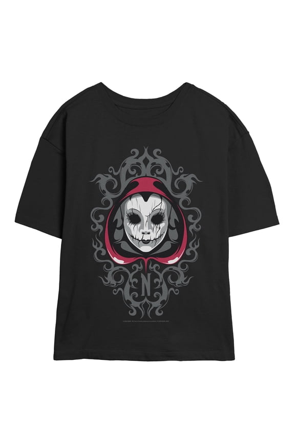 Juniors Wednesday Mysterious Face T Shirt