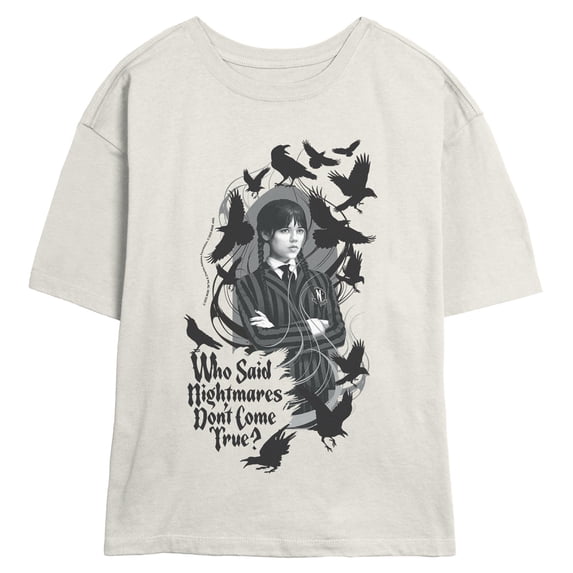 Juniors Wednesday Nightmares Come True Quote T Shirt
