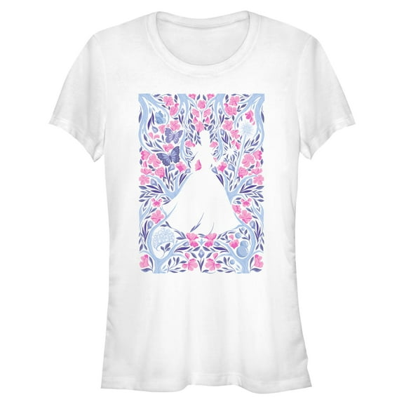 Juniors Wicked: For Good Glinda Floral Purple and Pink Poster T Shirt