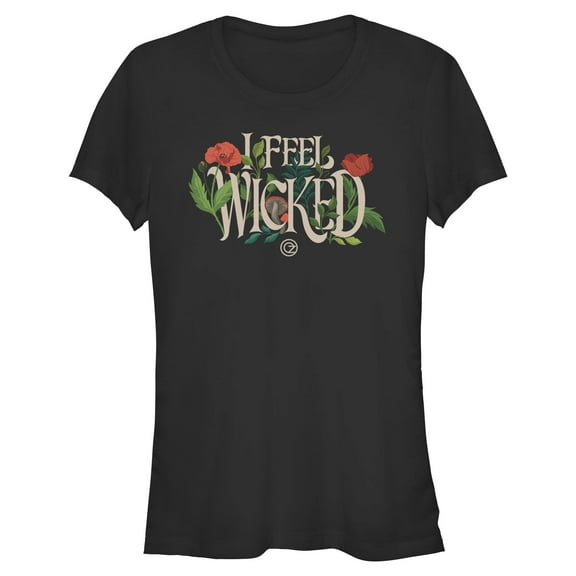 Juniors Wicked: For Good I Feel Floral Quote T Shirt