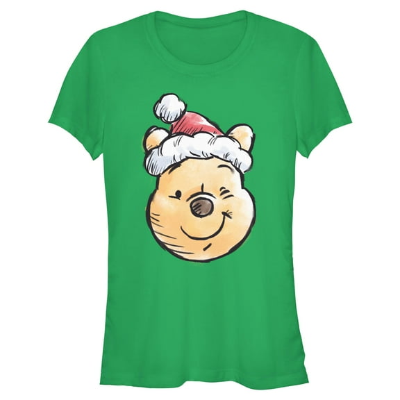 Juniors Winnie the Pooh Adorable Wink Portrait T Shirt