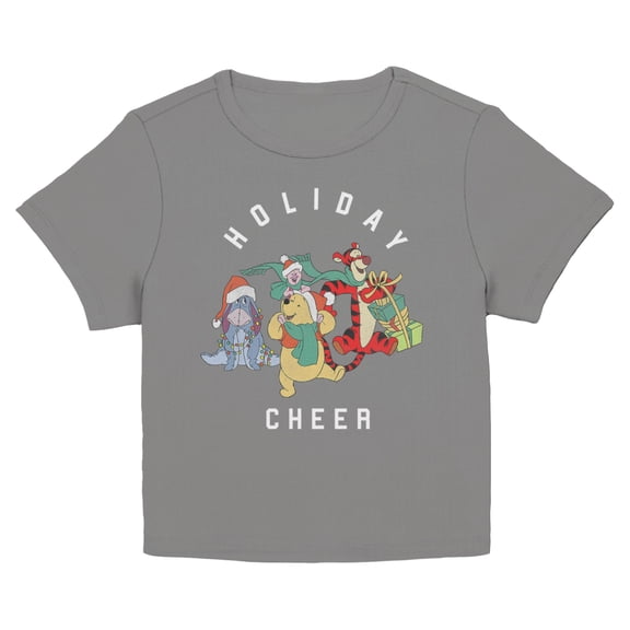Juniors Winnie the Pooh Christmas Holiday Cheer Friends T Shirt