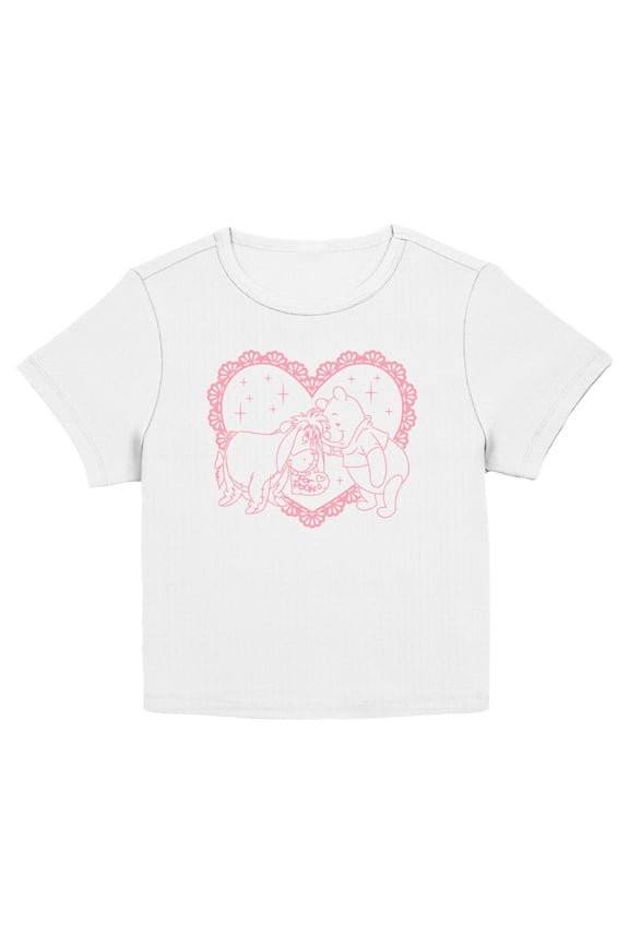 Juniors Winnie the Pooh Eeyore Heart and Love Friend T Shirt