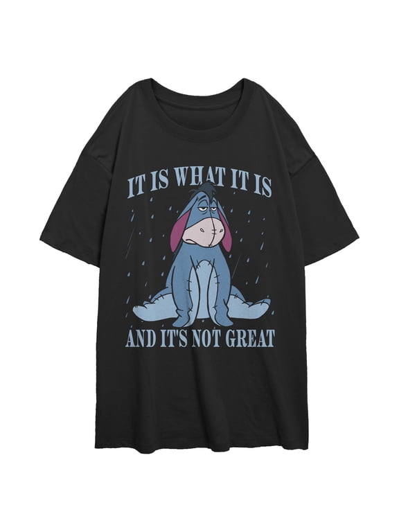 Juniors Winnie the Pooh Eeyore It Is What It Is T Shirt