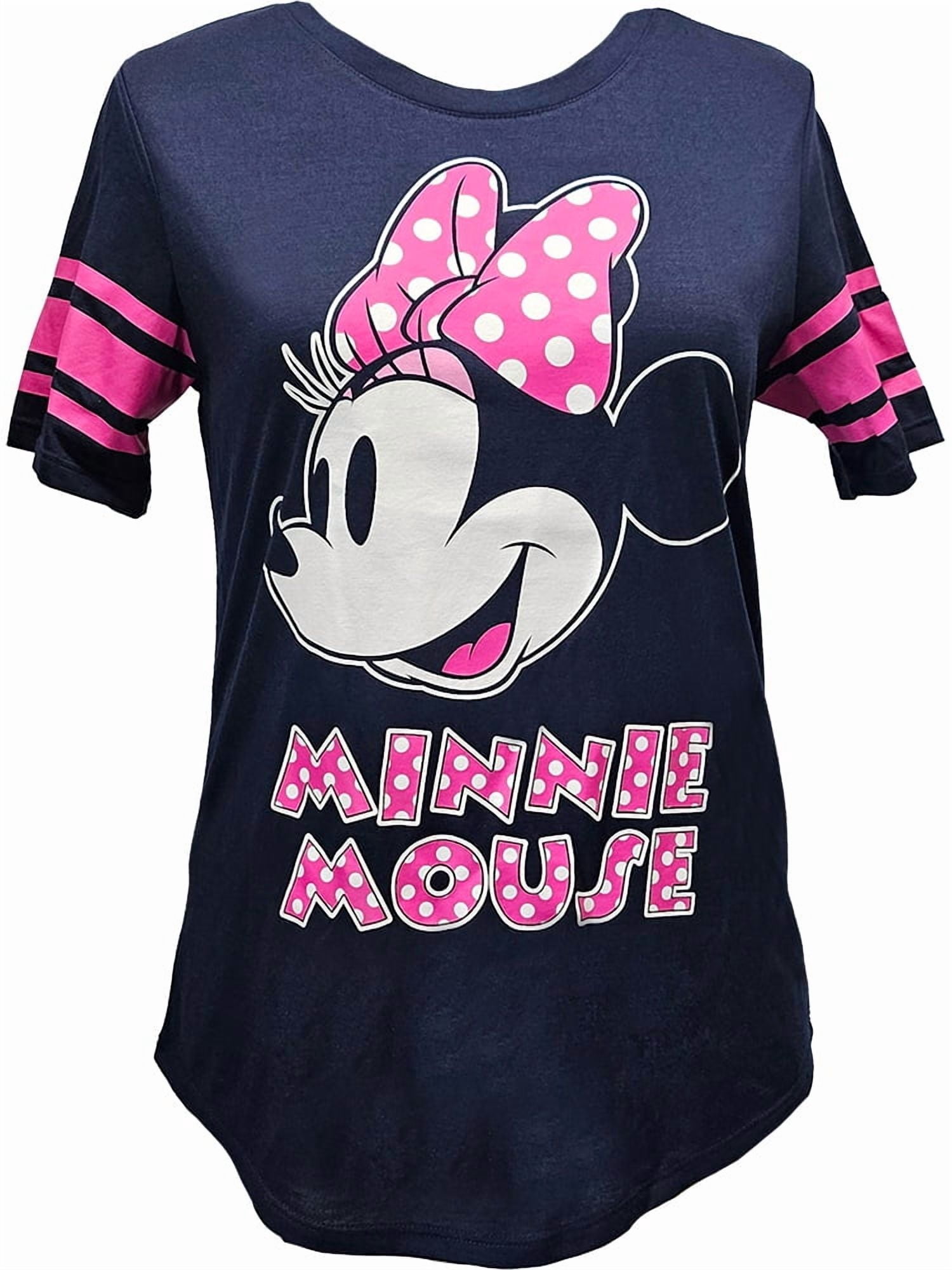 Disney Minnie Dots Junior Football Tee, S-3XL (Women's)
