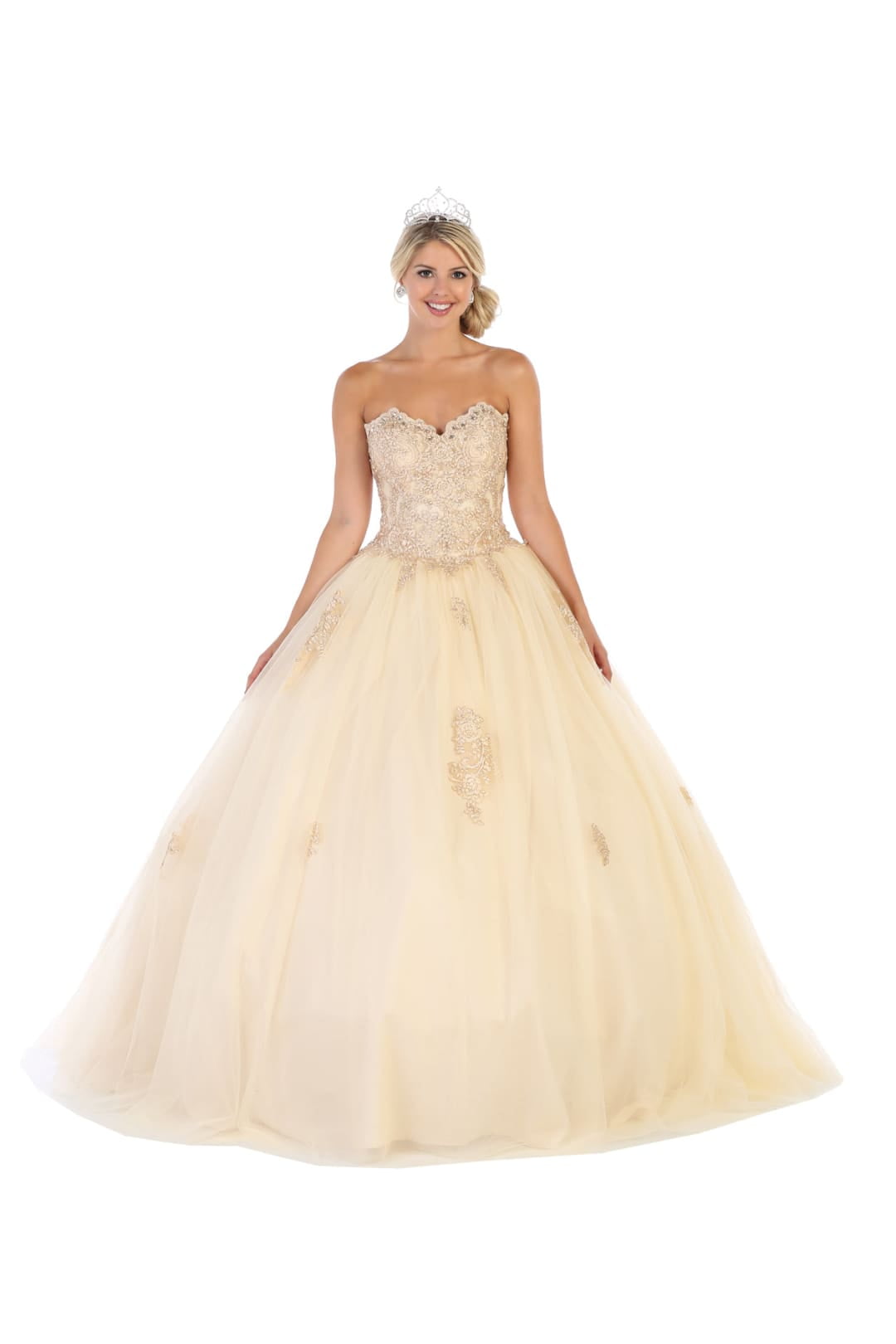 Juniors Womens Classy Designer Quinceanera Ball Gown