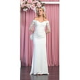 thumbnail image 1 of Juniors Womens Ivory Wedding Formal Dress & Plus Size, 1 of 5
