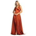 thumbnail image 1 of Women's May Queen MQ1723 Long Bridesmaids Dress Maxi Sleeveless Wedding Guest Gown Rust Reddish-brow 10, 1 of 11