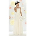 thumbnail image 1 of Women's May Queen Chiffon Wedding Dresses | Ivory Bridal Gown MQ1428 4, 1 of 6