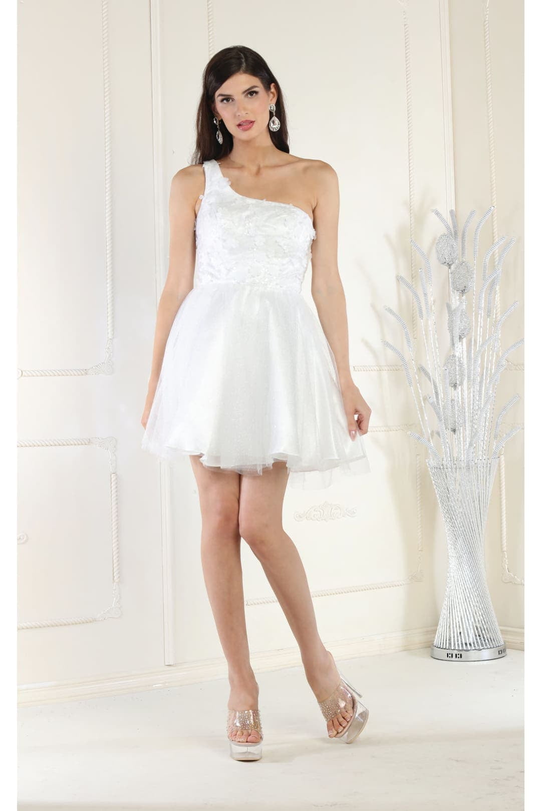 white christmas dresses Violet Weekend Juniors' Spaghetti Strap Metallic Floral Print Mini Dress
