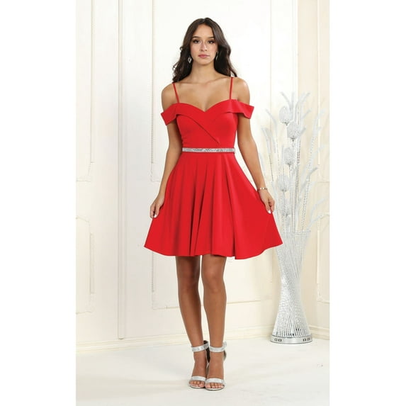 Juniors Womens Short Dress For Prom Red 20