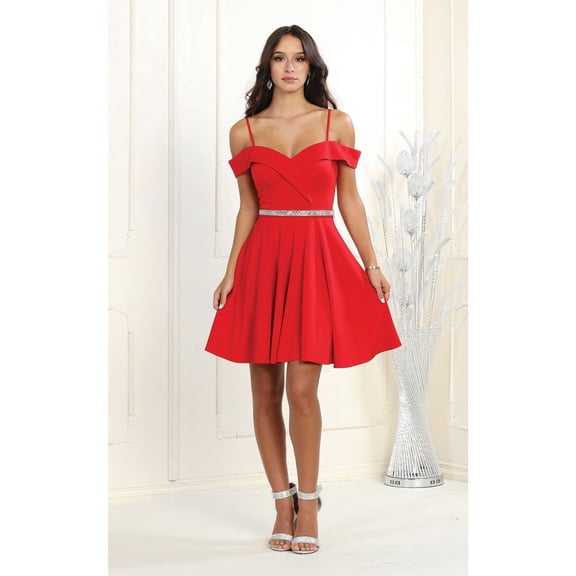 Juniors Womens Short Dress For Prom Red 6