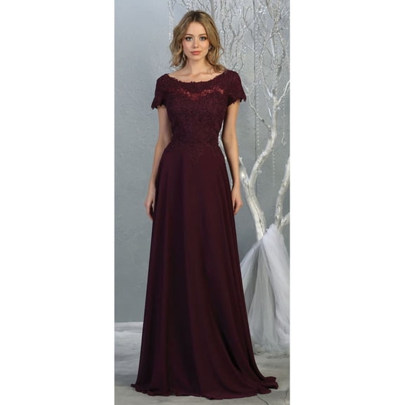 Juniors Womens Short Sleeve Mother Of The Bride Dress