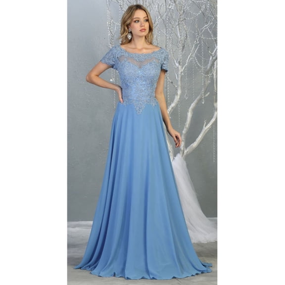 Juniors Womens Short Sleeve Mother Of The Bride Dress