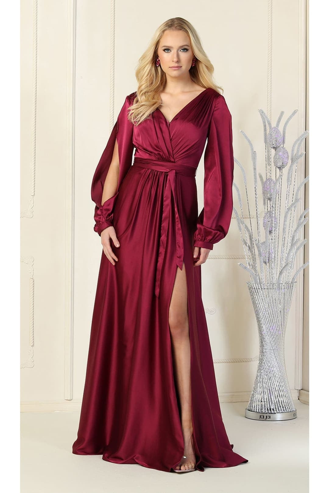 Juniors Womens Split Long Sleeve Evening Gown - Walmart.com Juniors Womens Split Long Sleeve Evening Gown - Walmart.com