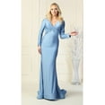 thumbnail image 1 of Juniors Womens V-neckline Bodycon Gown, 1 of 5