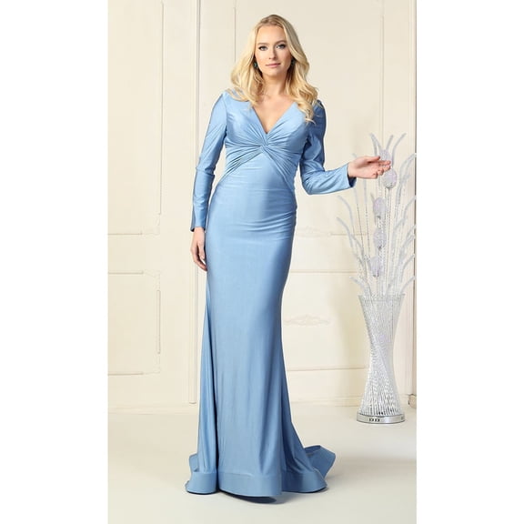 Women's May Queen Sorority Formal Dress Rush MQ1873 long Outfit Peri Blue 12