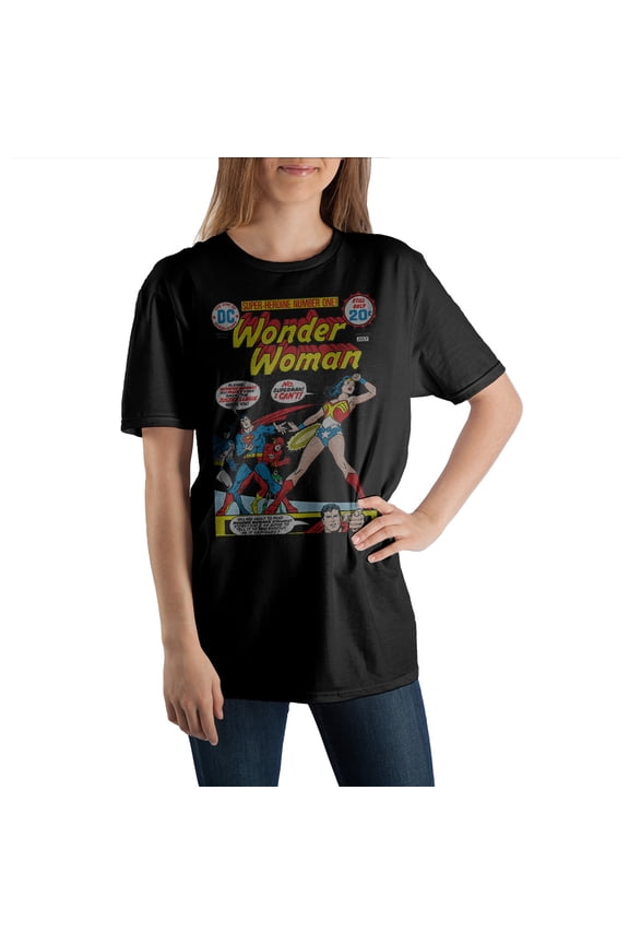 Juniors' Wonder Woman Comic Art T-Shirt-X-Large