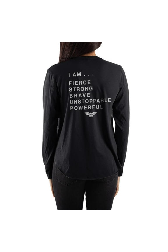 Juniors' Wonder Woman Long Sleeve T-Shirt-S