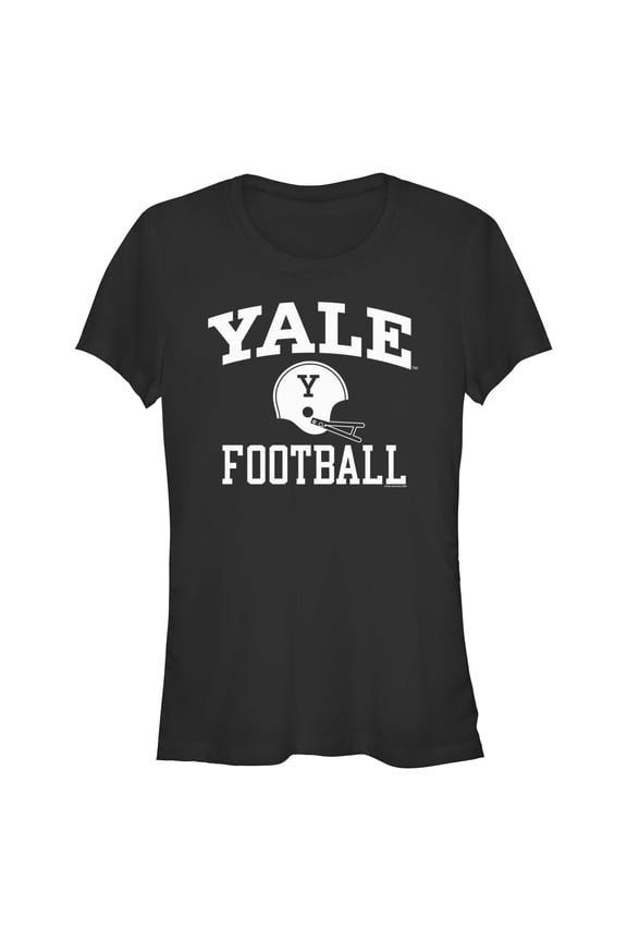 Juniors Yale University Football Helmet Logo T Shirt