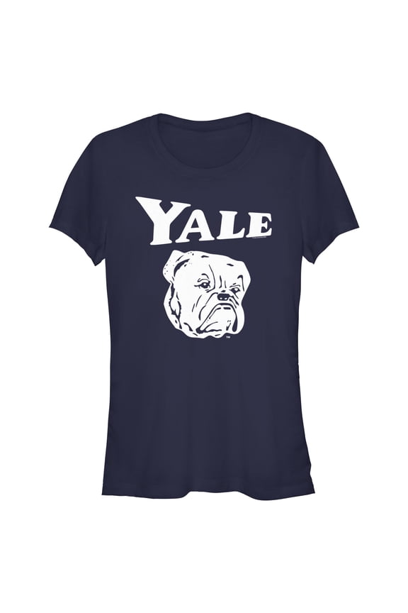 Juniors Yale University Handsome Dan Face Logo T Shirt