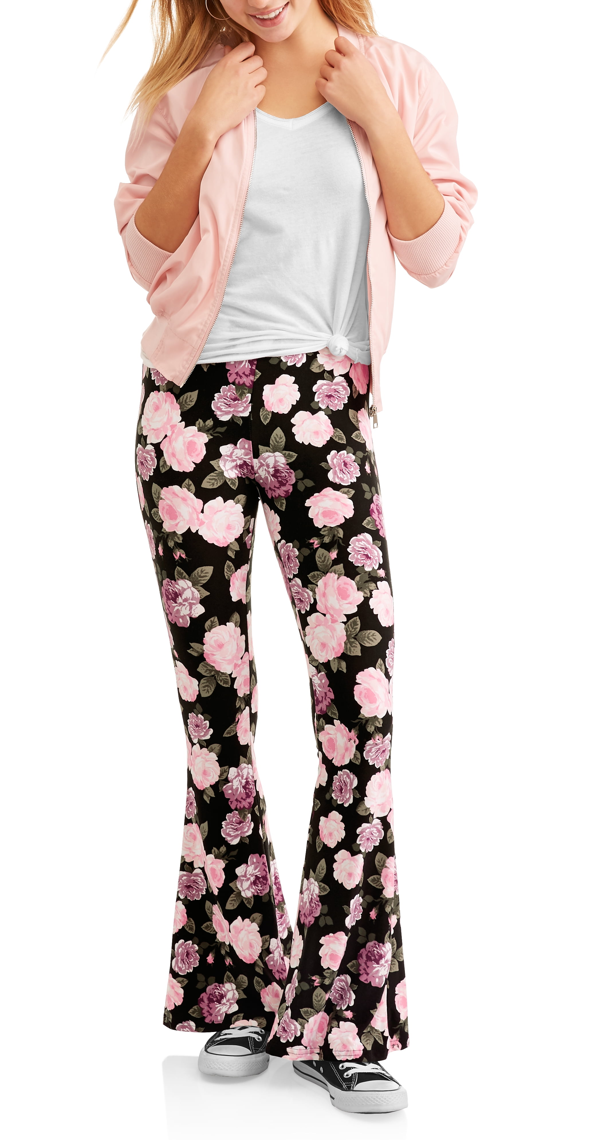 Juniors flared yummy store knit pants