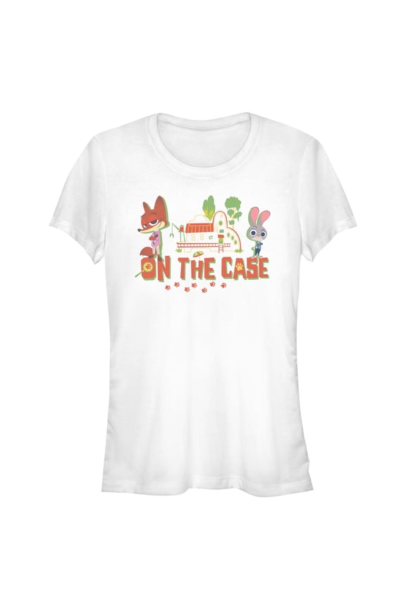 Juniors Zootopia 2 Chibi Judy and Nick On the Case T Shirt